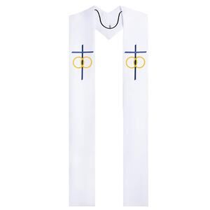 5564 Wedding Stoles With Rings Embroidery 110"